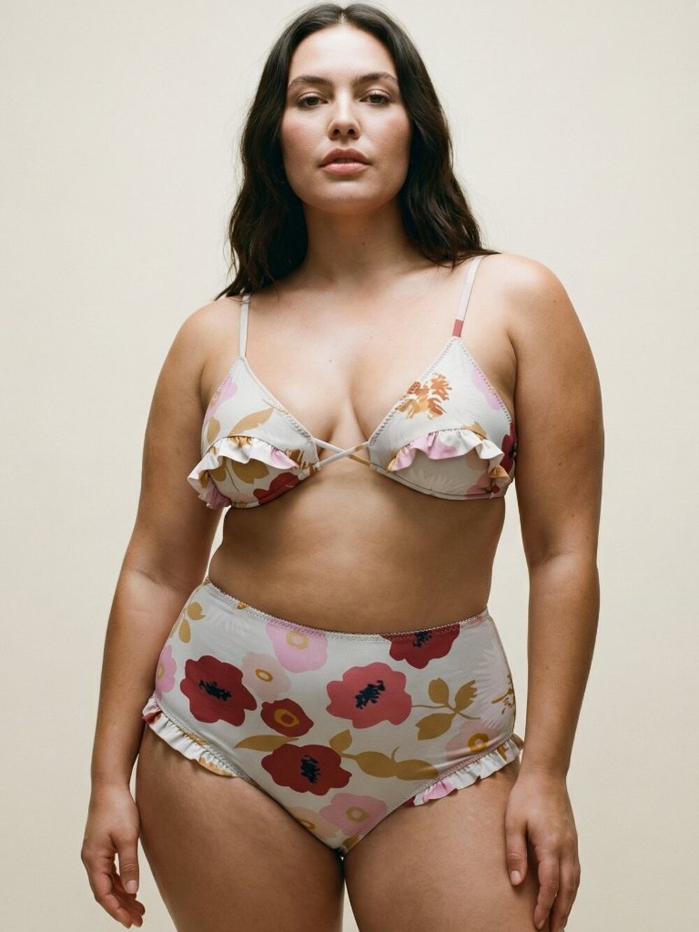 CLUBE BOSSA- Floral Bikini Set - Pink and Cream